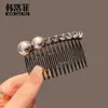 Peine para el Cabello con Perlas, Pasador, Pinza de Alto Nivel para Flequillo, Organizador de Cabello para la Frente, Pinza Lateral, Pasador, Accesorio para el Cabello