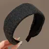 Diadema de lunares color café estilo Zhang Ruonan con ala ancha para mujer, uso diario en exteriores, diadema para el cabello, aro para la cabeza de corona alta hace que el rostro se vea más pequeño, pinza para el cabello