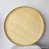 Tapa de Olla de Pavo, Tapa de Olla Tejida de Bambú, Tapa para Cocinar al Vapor, Tapa de Vaporera, Tapa Cilíndrica, Tapa de Bambú, Estilo de Mango de Producto de Bambú