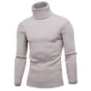 Comércio Exterior Europeu e Americano Transfronteiriço AliExpress Malhas Masculinas Outono e Inverno Novo Gola Alta Cor Jovem Camisa Base Suéter para Homens