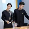 Roupas de Trabalho para Garçom de Hotel Fatos de Manga Comprida Masculinos e Femininos Restaurante Chinês Restaurante de Hot Pot Serviço de Buffet de Hotel Roupas de Trabalho A06
