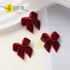 Punto Terciopelo Cisne Cinturón Envuelto Lazo Pequeño Accesorios para Ropa Accesorios DIY Lazo Accesorios de Invierno Navidad