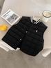 Chaleco de Algodón Estilo Coreano Ropa Exterior para Niños y Niñas en Otoño e Invierno Nueva Ropa Exterior Infantil Chaleco Cálido de Color Puro para Bebé para Usar Adentro y Afuera