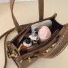 Bolso para Mujer, Tendencia de Moda Europea y Americana, Estampado de Leopardo Retro, Herrajes Exquisitos, Bolso Cuadrado, Elegante Estilo para Viajar