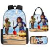 Nova Mochila Escolar Modelo Transfronteiriço para Alunos do Ensino Fundamental e Médio, Mochila de Anime, Lancheira, Estojo, Mais Legal Que Você!