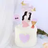 Decoración de Pastel para el Día del Padre y el Día de la Madre Enchufe Tarjeta para Pastel Bandera de Pastel de Cumpleaños para Mamá y Papá