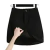 2024 Nuevo Tamaño Falda Corta Cubre Caderas Anti-Exposición para Mujer Primavera y Verano Cintura Alta Línea A Casual Pantalón Falda