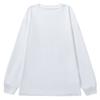 Camiseta de manga larga para hombre, de algodón de 200 g, con cuello redondo, holgada, con cordón ajustable, de color liso, para llevar en la oficina, sencilla y fina.