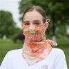 Máscara de sol de seda Full Face Neck Protection Summer Mulberry Silk Mask Mulheres Condução Full Face Proteção UV Gini