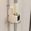 Clip de pared para mopa con ventosa, gancho sin taladro, estante de almacenamiento para escobas en la pared del baño, soporte para mopa