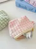 57294 Cartera de Monedas a Cuadros Fresca Bolsa Mini para Lipstick de Mano Cosméticos Bolsa de Cosméticos Bolsa Organizadora de Monedas y Audífonos
