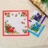 Pañuelo de Algodón Puro de 28 cm para Mujer, Superventas Transfronterizo, Pañuelo Absorbente de Algodón Puro para Secar el Sudor, Pañuelo de Regalo de Boda, Toalla Cuadrada Delgada
