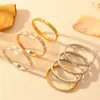 Pulsera de Acero Inoxidable Completa de Diamantes Diseño de Alto Nivel Transfronteriza Lujo Ligero Moda Más Vendida Pulsera con Colgantes que No se Caen para Mujer