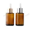 Botella Gotero de Esencia de 30ml Botella Gotero de Esencia Color Botella de Vidrio Macarrón de Hombro Plano Botella Vacía Dividida para Cosméticos