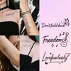 Hermosas Calcomanías de Tatuaje de Hierbas Inglesas para Mujeres, Impermeables, de Larga Duración, Gama Alta, Jugo, Sencillas, Inspiradoras, Estilo Europeo y Americano, No Reflectantes