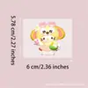 Pegatinas de cristal UV de cachorro conjunto Sanrio Vasos de vidrio para manualidades Papelería Pegatinas decorativas rasga que se pega logo de cristal