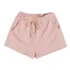 Shorts Casuais Femininos Soltos de Verão Calças de Pijama para Casa Emagrecedoras Cintura Alta Perna Larga Calças Esportivas Verde Fora de Uso
