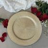 Personalización Transfronteriza Plato de Plástico Americano de 13 pulgadas Boda Hotel Banquete Lujo Accesible Plato para Comida Occidental Plato Base
