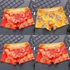 Cueca Boxer Masculina Longa de Tamanho Grande Algodão Respirável Boxer Masculino de Luxo Shorts da Moda Nacional para Jovens