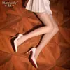 Calcetines de media pierna verano finos 1D brillo aceitoso brillante aceite de caballo calcetines hasta la rodilla sin borde calcetines blancos raíz del muslo deseo puro
