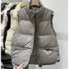 Chaleco de Algodón para Mujer 2026 Otoño/Invierno Nuevo Holgado Versátil Cuello Alto Chaleco Corto Chaleco de Algodón