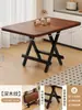 Mesa Plegable, Mesa Pequeña Portátil para Apartamentos de Alquiler, Mesa de Comedor para el Hogar, Mesa Cuadrada, Mesa Pequeña para Montar Puestos
