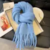 Colección de Bufandas de Mohair de Color Sólido de Otoño e Invierno, Bufandas Atmosféricas Estilo Coreano, Bufandas Chal Ampliadas y Engrosadas al por Mayor