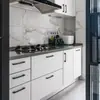 Manija de Mesita de Noche, Manija de Puerta de Armario de Dormitorio, Manija de Puerta Negra de Aleación de Aluminio, Manija Negra de Mueble de TV