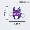 Accesorios de Animales del Océano Arcoíris Colgante Creativo Doble Colgante Aleación con Goteo de Aceite Accesorios de Joyería Pendientes Pulsera Collar DIY