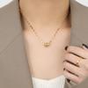 Moda Coreana Nuevo Nicho Doble Fila Diamante Número Romano Collar Personalizado Versátil Chapado en Oro No Se Desvanece Collar Clavícula