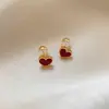 Pendientes de Corazón Escarchado de Moda y Exquisitos, Femeninos, de Gama Alta, Pendientes de Diseño de Nicho, Nuevos Pendientes Populares 2025