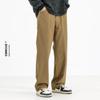 Pantalones Largos Rectos Sueltos de Peso Pesado Ceecuz para Hombre Estilo Japonés Vintage Lavados Usados Ropa de Trabajo Pantalones Casuales