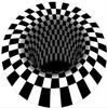 Tapete redondo de visão estéreo preto e branco, sala de estar, mesa de centro, sofá, cobertor, ilusão 3D, armadilha de carpete de vertigem, carpete Whirlpool