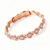 Pulsera Magnética Antiestática de Aleación Redonda con Diamantes Completos y Cierre de Una Sola Fila, Moda Popular Transfronteriza Europea y Americana de Lujo Ligero para Mujer en Stock