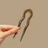 Elegante Pasador de Pelo de Acrílico en Forma de U Palillo para Recogido de Pelo de Alta Gama Nuevo Estilo Chino Artefacto para Recogido de Pelo Pasador Simple Moderno