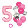 13 globos de látex de 32 pulgadas número combinación de cumpleaños fiesta de cumpleaños para bebé set de globos de decoración