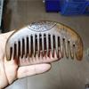 Peine de ébano grande antiestático Peine de sándalo dorado Regalo al por mayor Peine de madera 19cm Mango profundo de ébano