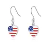 Amazon Cross-Border Brincos de Argola Novo Dia da Independência Tachos Estrela Coração Artísticos Frescos Exquisitos Brincos Femininos