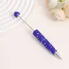 Caneta criativa de miçangas de diamante DIY, caneta de miçangas de plástico com broca manual, caneta esferográfica com diamante, acessórios de fabricantes, atacado