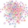 Los más vendidos de Amazon 400 Piezas Cuentas de Letras Inglesas Lavadas 4x7mm Cuentas de Letras Acrílicas Accesorios de Bricolaje para Niños