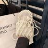 Bolsa de Pérolas Bolsa Tecida à Mão Bolsa Verão Nova Moda Bolsa Vazada Bolsa de Mão Personalizada Bolsa Transversal Bolsa Feminina Joia