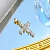 [Oro Cobre] Exquisito Colgante Cruzado de Comercio Exterior Transfronterizo DIY Hecho a Mano Joyería Cobre Circonio Microincrustado Accesorios