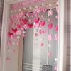 Cortina de Puerta Corazón Rojo de Amor para el Hogar Cortina de Puerta Corazón de Princesa de Alto Valor Cortina Colgante Decorativa con Lazo Barra de Cortina Cortina Divisoria sin Perforaciones