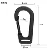 Mosquetón de montañismo de aleación de aluminio totalmente negro en forma de D, gancho para audífono Bluetooth con forma de calabaza, mini llavero, accesorios de joyería