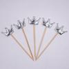 Toppers Decorativos para Pasteles de 5 Piezas al por Mayor, Estrella de Cinco Puntas y Corazón de Cuero PU de Alto Brillo tipo Espejo, Toppers para Mesa de Postres