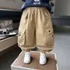 Pantalones cargo elegantes para niños, pantalones casuales holgados de moda con múltiples bolsillos para niños pequeños y niños pequeños, pantalones jogger geniales