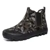 Zapatos casuales de malla de camuflaje de punto volador sin cordones para hombre de primavera-verano transfronterizos, verde militar, suela antideslizante, zapatos de tela transpirable