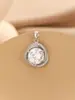 Colgante de Moda Versátil para Mujer P3064, Personalizado, Creativo, de Alta Gama, con Cuatro Garras, Muy Brillante, Circonita tipo Bling, Circonita de Colores