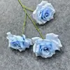 Flor Artificial de Rosa de Diamante de 3 Cabezas Flor de Seda para Boda Arreglo de Boda Decoración de Sala de Estar Flor Artificial con Forma de Rosa de Lujo Accesible