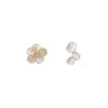 Pendientes de Flor de Camelia Estilo Nuevo para Mujer Más Vendidos Pendientes de Botón de Lujo Ligero Nicho Único Temperamento Asimétrico Accesorios para Orejas Sensación de Alta Gama para Mujer